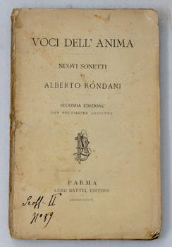 Voci dell'anima. Nuovi sonetti. Seconda edizione con moltissime aggiunte.