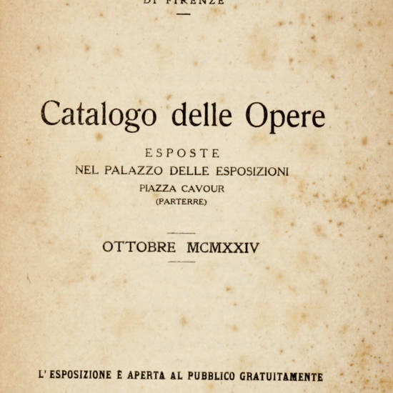 PREMIO USSI del IV° Concorso quinquennale. Esposizione delle opere. Catalogo. PREMIO USSI del IV° Concorso quinquennale. Esposizione delle opere. Catalogo.