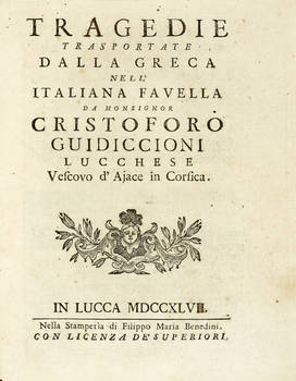 Tragedie trasportate dalla greca nell'italiana favella...