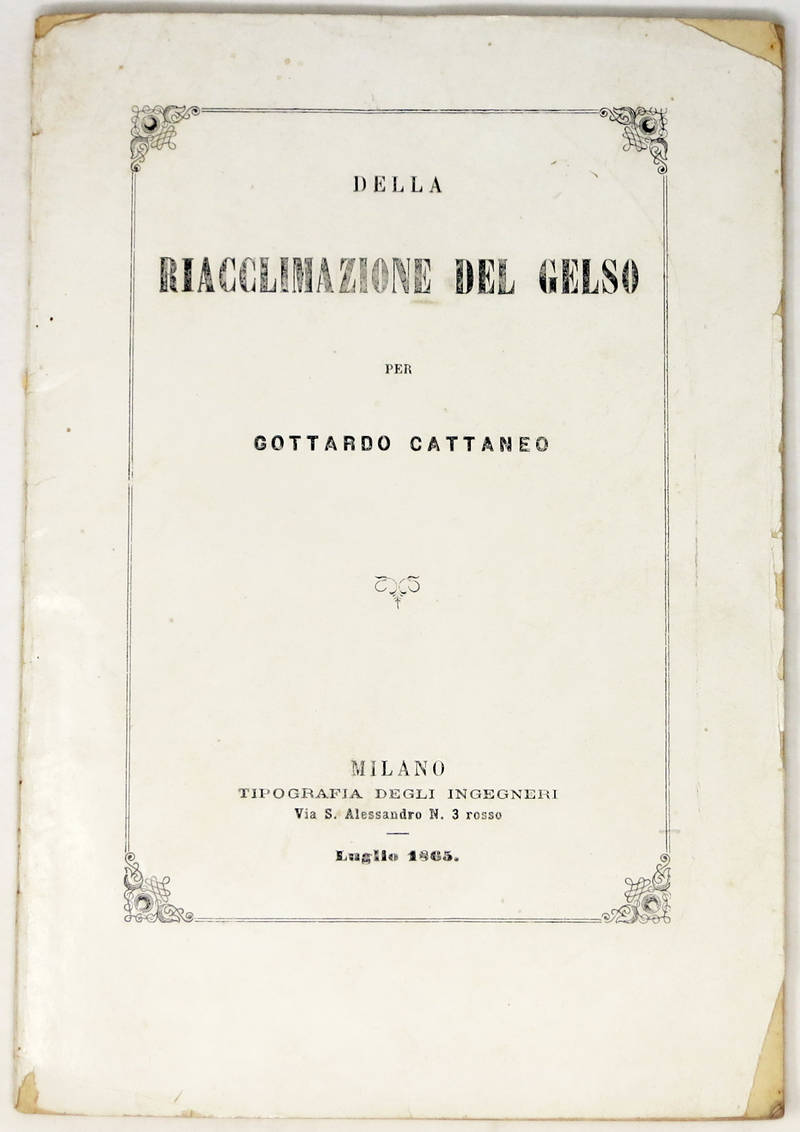 Della riacclimazione del gelso.