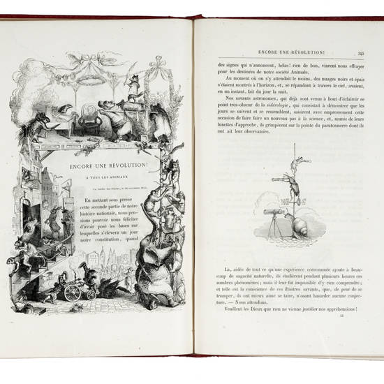 Vie privée et publique des animaux. Vignettes par Grandville, publiée Sous la Direction de P. F. Stahl... Edition complète, revue et augmentée.