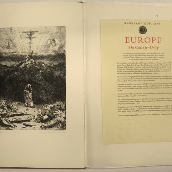 EUROPE the Quest for Unity. Compiled by Leith Mc Grandle with an etching by Pietro Annigoni.