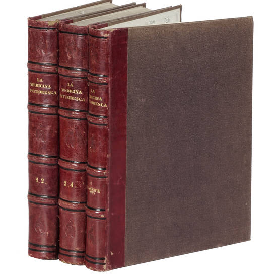 MEDICINA (LA) Pittoresca. Museo Medico-Chirurgico ossia Raccolta completa di tavole litografiche colorate, di Anatomia Generale descrittiva, Patologia e Chirurgia...Con un testo esplicativo esteso...Opera tradotta dal Francese arrichhita di note e di molt