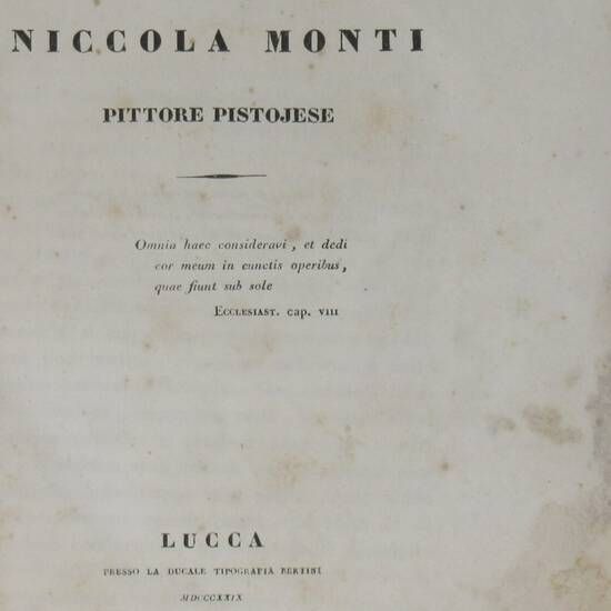 Poliantea di..., pittore pistojese.