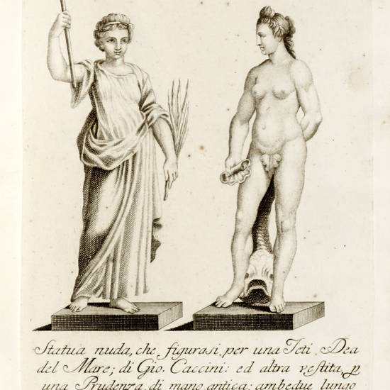 Raccolta di 21 incisioni in rame eseguite da G. Vascellini con statue site nel Giardino di Boboli.