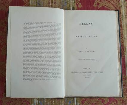Hellas. A Lyrical Drama. (1822)