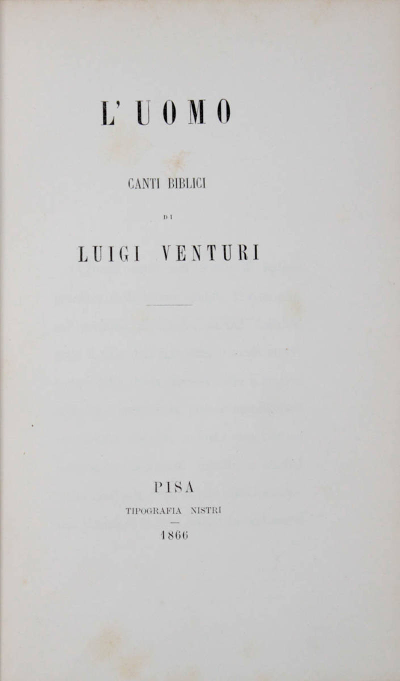 L'uomo. Cenni biblici. L'uomo. Cenni biblici.
