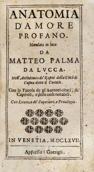 Anatomia d'amore profano...nell'Accademia de'Rapiti della Città di Capua detto il Curioso...