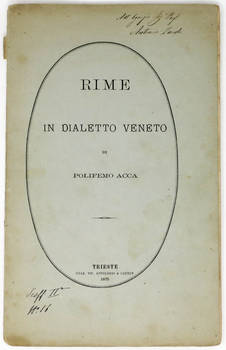 Rime in dialetto veneto.