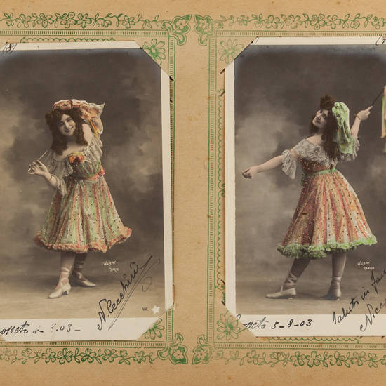 ALBUM di n. 86 cartoline di cui 29 raffiguranti attrici di varietà e figure femminili varie; 1 raffigurante un paesaggio di montagna; 56 della serie dei papi (probabilmente completa, num. 1-56). ALBUM di n. 86 cartoline di cui 29 raffiguranti attrici di varietà e figure femminili varie; 1 raffigurante un paesaggio di montagna; 56 della serie dei papi (probabilmente completa, num. 1-56).
