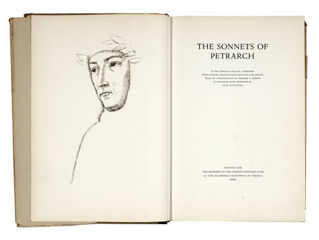 The Sonnets of Petrarch. In the original italian together with english translations selected and edited with an introduction by Thomas G. Bergin, illustrated with drawings by Aldo Salvadori.