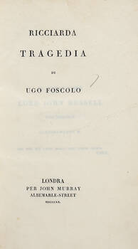 Ricciarda. Tragedia.