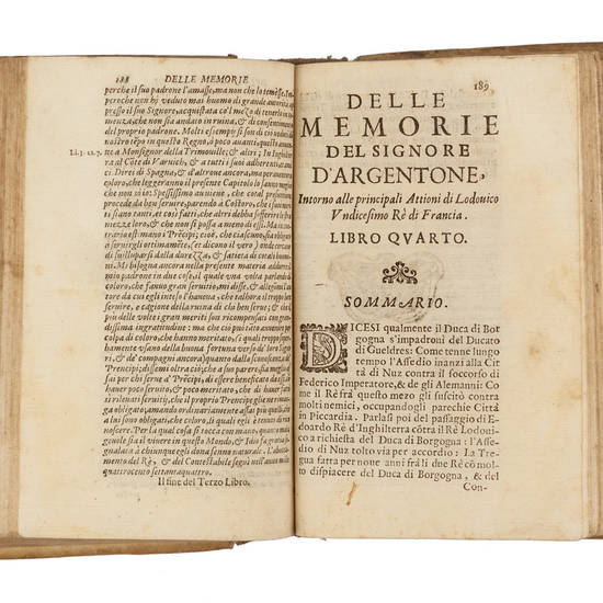 Delle memorie...Intorno alle principali attioni di Lodovico Undicesimo, e di Carlo Ottavo suo figliuolo, amendue Re di Francia. Libri VIII.