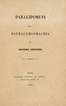 Paralipomeni della Batracomiomachia.