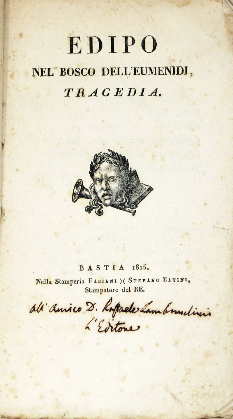 EDIPO nel bosco dell'Eumenidi. Tragedia.