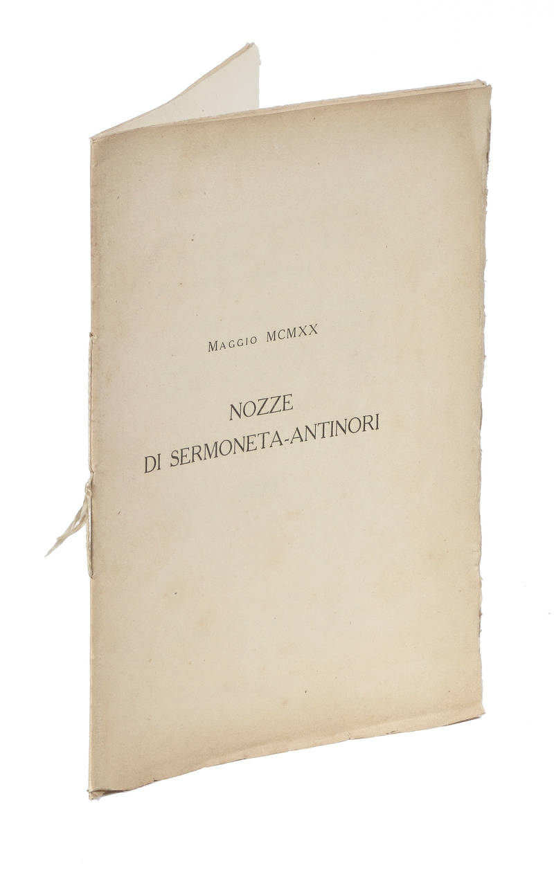 Istruzuioni ed Atti relativi ad un Procedimento Inquisitoriale di Stregoneria nella terra di Sermoneta, l'anno 1575: Lettere delli Cardinali di Pisa e Sermoneta al vicario Gio. Francesco Bonamici.....(Nozze Di Sermoneta-Antinori, Maggio MCMXX).