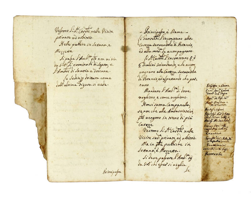 Ristretto dell'Istruttione Per Li Sig.ri Mastri di Camera, ed altri Gentilhuomini de Sig.ri Cardinali. Ristretto dell'Istruttione Per Li Sig.ri Mastri di Camera, ed altri Gentilhuomini de Sig.ri Cardinali.