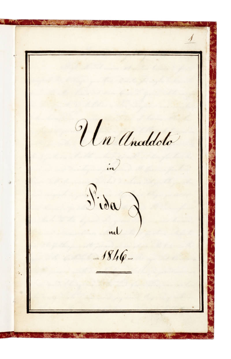 Un Aneddoto in Pisa nel 1846.