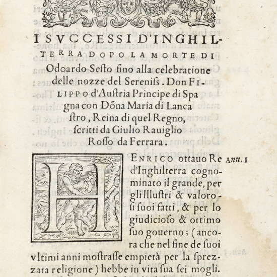 I successi d'Inghilterra dopo la morte di Odoardo Sesto fino alla giunta di quel regno...et una Oratione di M. Alberto Lollio nel ritorno di detto regno all'ubedienza della Sede Apostolica...