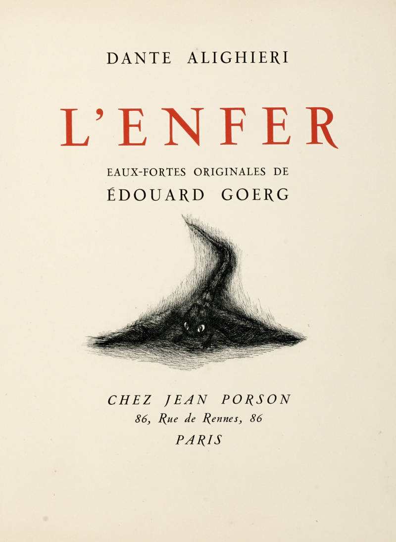 L'Enfer. Eaux-fortes originales de Edouard Goerg.