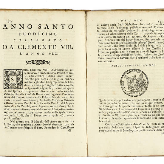 Istoria degli Anni Santi dal loro principio fino al presente del MDCCL. Tommaso Maria Alfani..., con aggiunte notabili del medesimo di memorie, d'iscrizioni, di medaglie.