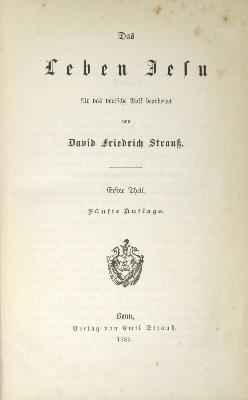 Das Leben Jesu für das deutsche Volk bearbeitet. Das Leben Jesu für das deutsche Volk bearbeitet.