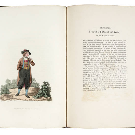 The Costume of the hereditary states of the house of Austria, displayed in fifty coloures engravings; with descriptions and an introduction ... Translated by R.C. Dallas. (Testo inglese-francese). The Costume of the hereditary states of the house of Austria, displayed in fifty coloures engravings; with descriptions and an introduction ... Translated by R.C. Dallas. (Testo inglese-francese).
