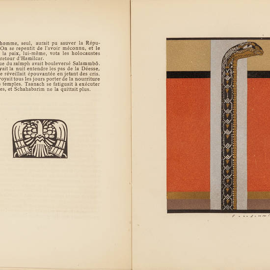 Salammbo. Avec six hors-texte en couleurs et des ornaments gravés sur bois par F.-L. Schmied.