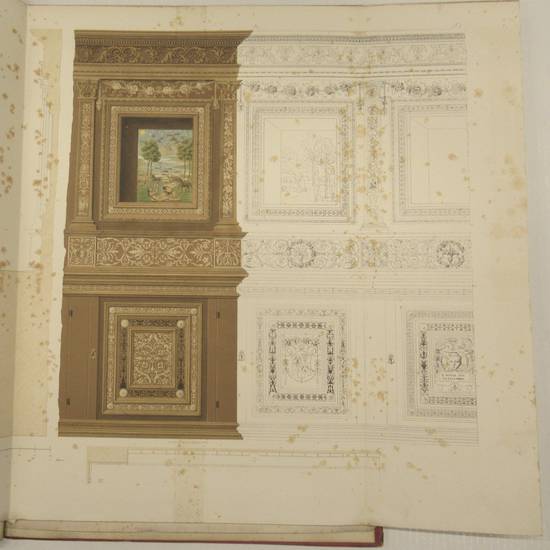 Lo Scaffale, or presses in the Sacristy of the Church S.ta Maria delle Grazie at Milan. Illustrations of the painted decoration by Bernanrdino Luini.