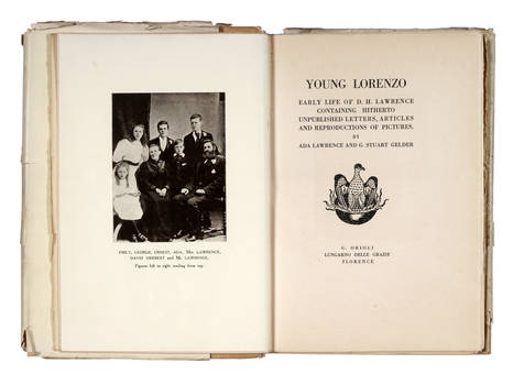 Young Lorenzo. Early life of D. H. Lawrence containing hitherto unpublished letters, articles and reproductions of pictures....