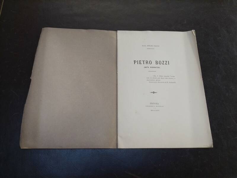 Pietro Bozzi. (Nota Biografica). Pietro Bozzi. (Nota Biografica).
