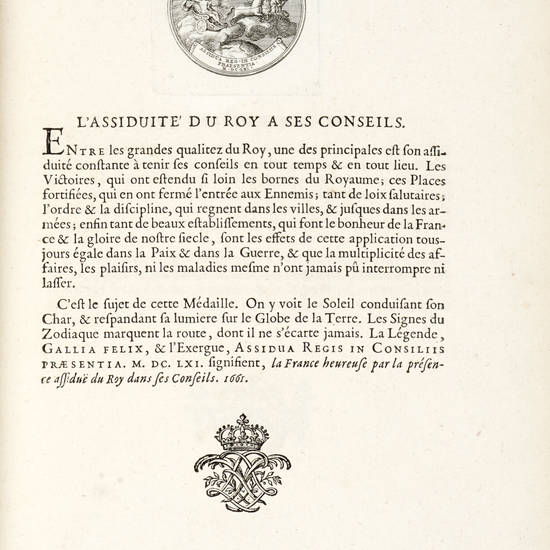 MEDAILLES sur les principaux evenements du Regne de Louis le Grand, avec des explications historiques. Par l'Acadèmie royale des Mèdailles & des Inscriptions.