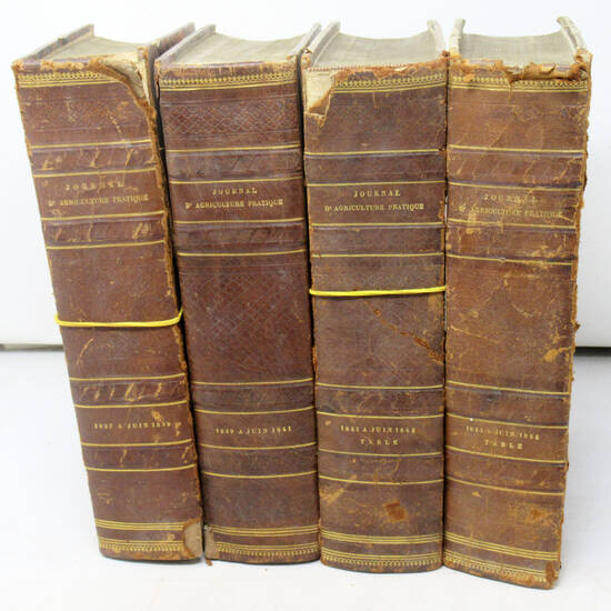 JOURNAL D'AGRICULTURE PRATIQUE de jardinage et d'economie domestique, publié sous la direction de M. Alexandre Bixio. Serie I, voll. I-VI (1837-1843) con l'indice generale della serie. Serie II, tomio I-II (1843-1845).