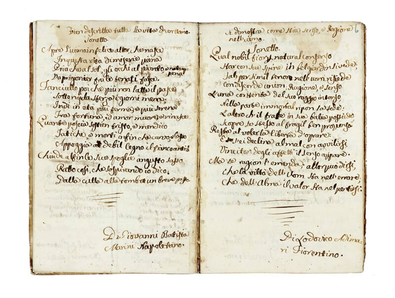 Quaderno, in cui si contengono alcuni sonetti, fatto l'anno 1784.