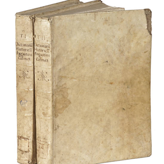 Dictionarium Historicum criticum, chronologicum, geographicum, et literale Sacrae Scripturae, cum figuris antiquitates judaicas repraesentantibus...; è Gallico in Latinum translatum, & nonnihil expurgatum ab R.P.D. Jo: Dominico Mansi.