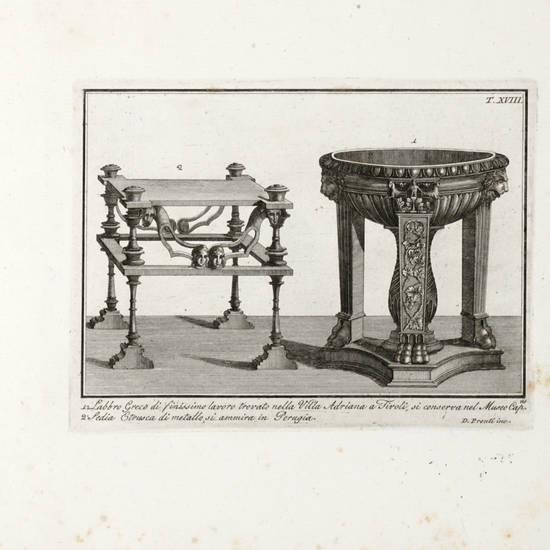 Nuova raccolta rappresentante i costumi religiosi civili militari degli Antichi Egiziani, Etruschi, Greci e Romani. Tratti dagli antichi Monumenti per uso de' Professori delle Belle Arti, disegnata ed incisa in rame da Domenico Pronti.