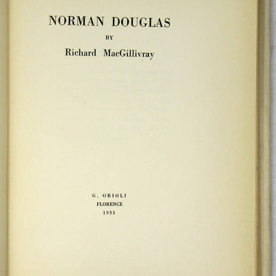 Norman Douglas. Norman Douglas.