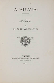 A Silvia. Sonetti.