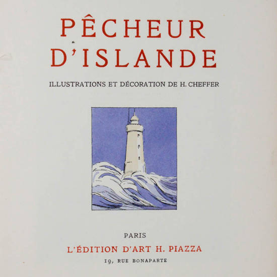 Pêcheur d'Islande. Illustrations et décoration de H. Cheffer. Pêcheur d'Islande. Illustrations et décoration de H. Cheffer.