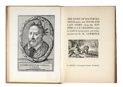 The Story of Doctor Manente being the Tenth and Last Story from the Suppers of A.F. Grazzini called il Lasca translation and introduction by D.H. Lawrence.