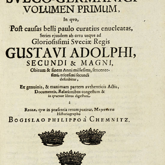 Belli Sveco-Germanici Volumen Primum (ed unico).