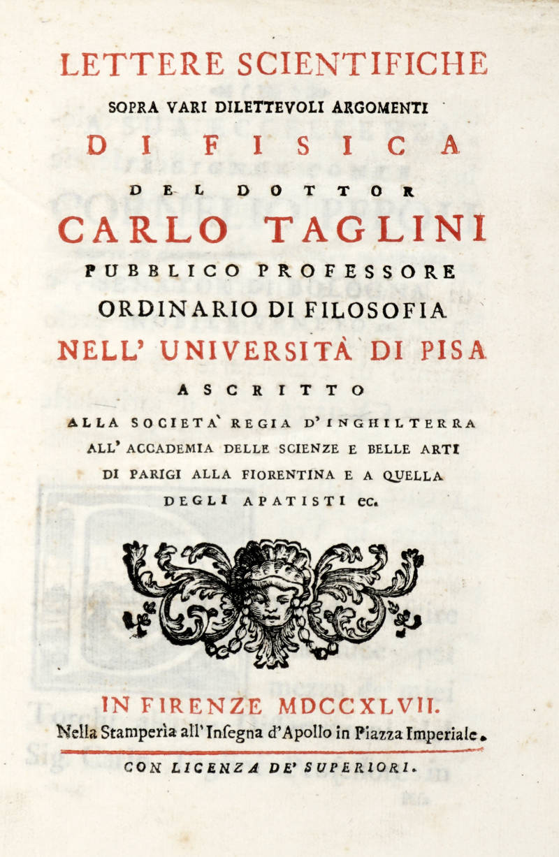 Lettere scientifiche sopra vari dilettevoli argomenti di fisica.