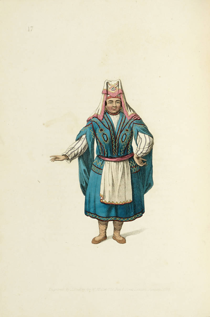 COSTUME (THE) of the Russian Empire, illustrated by a series of Seventy-three engravings. With descriptions in English and French.