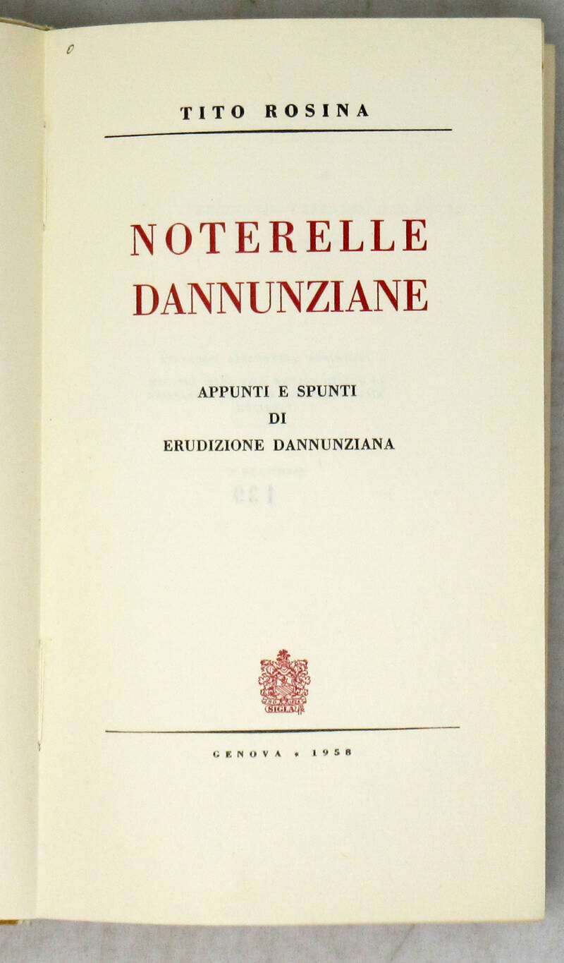 Noterelle Dannunziane. Noterelle Dannunziane.