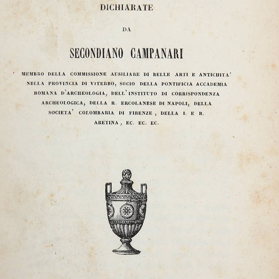 Le Tavole Perusine dichiarate...
