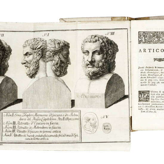 GIORNALE DE' LETTERATI pubblicato in Firenze (poi) in Pisa. Tomo I, p. I (1742)-Tomo VII, p. III (1759), Tomo I, n.s. (1771)-Tomo XIV (1774).