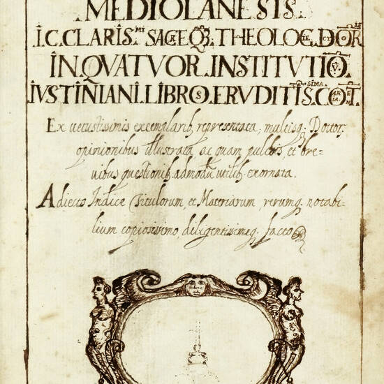 Commentaria in quatuor Libros Institutionum Iustiniani... Romae MDCXIII. Commentaria in quatuor Libros Institutionum Iustiniani... Romae MDCXIII.