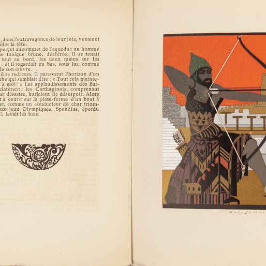 Salammbo. Avec six hors-texte en couleurs et des ornaments gravés sur bois par F.-L. Schmied.