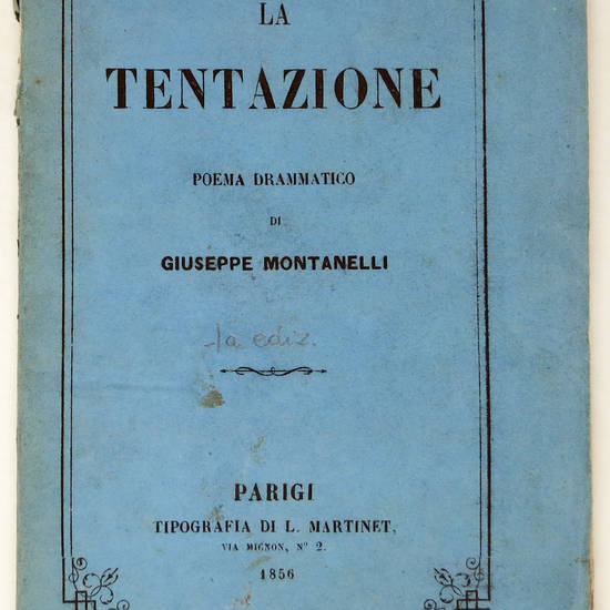 La Tentazione. Poema drammatico.