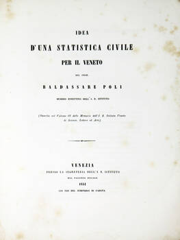 Idea d'una Statistica civile per il Veneto. (Estr.).